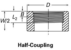 Threaded Half Coupling Threaded Half Coupling