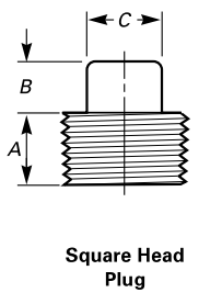 Threaded Square Head Plug Threaded Square Head Plug